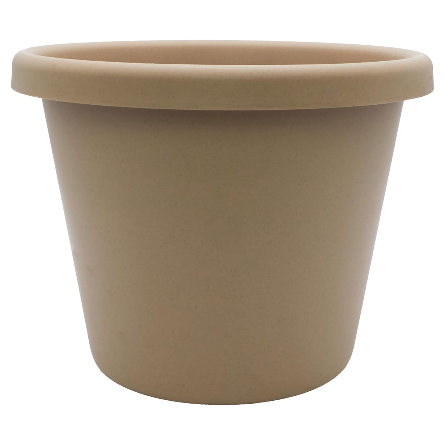 The HC Companies 16" Plastic Indoor Outdoor Classic Flower Pot Planter, Beige