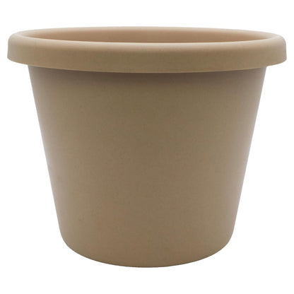 The HC Companies 16" Plastic Indoor Outdoor Classic Flower Pot Planter, Beige