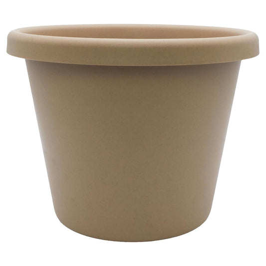 The HC Companies 16" Plastic Indoor Outdoor Classic Flower Pot Planter, Beige