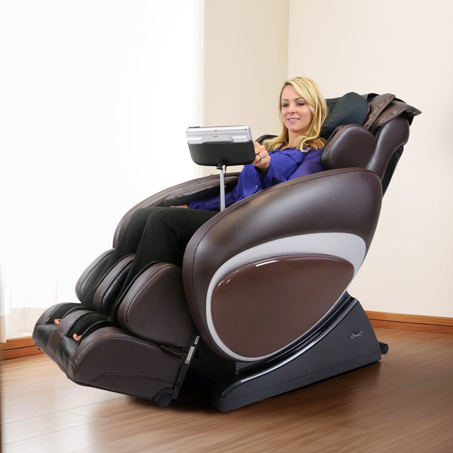 Osaki OS-4000T Zero Gravity Computer Body Scan Reclining Massage Chair, Brown