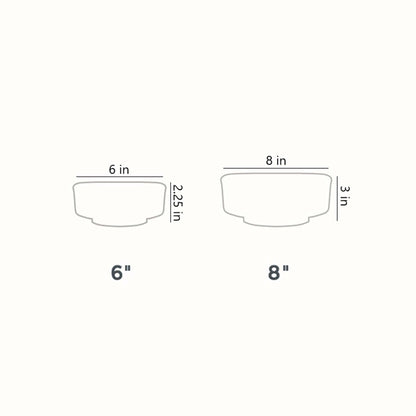 The HC Companies 8 Inch Capri Bowl Indoor Succulent Planter Pot, Artisan Taupe