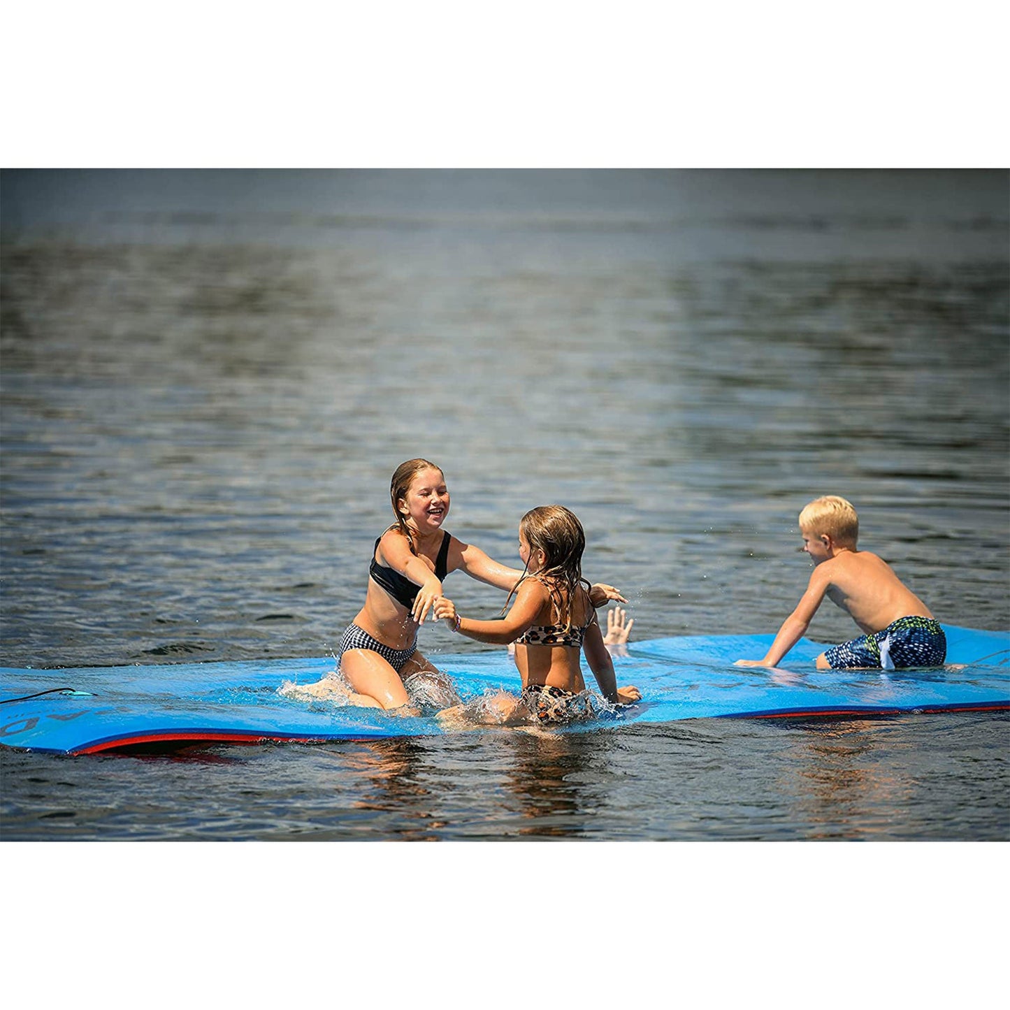 Aqua Lily Pad 20' All American 2 Layer Water Playground Floating Foam Island