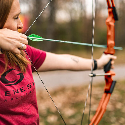 Genesis Archery Original Adjustable Left Handed Compound Bow, Orange (2 Pack)