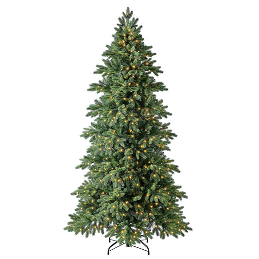 Home Heritage Virginia Fir 7.5 Ft Artificial Christmas Tree, Prelit w/ 700 LEDs