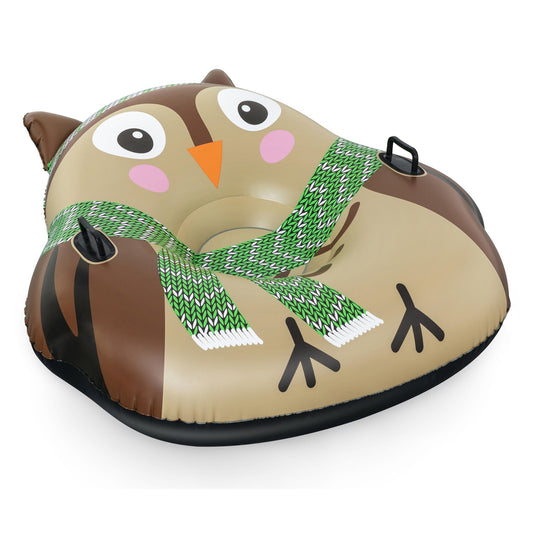 H2OGO! Snow 50 x 48" Oakley the Owl 1 Person Inflatable Winter Snow Tube Sled