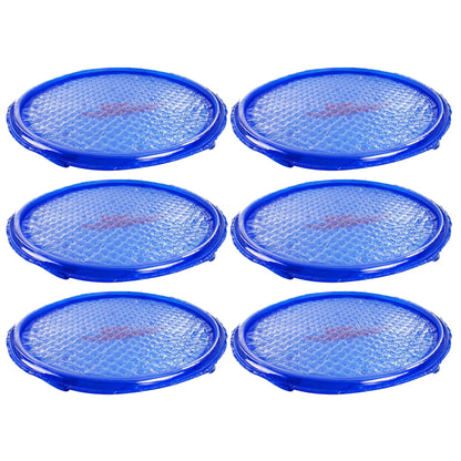 Solar Sun Rings UV Resistant Pool Spa Heater Circular Solar Cover, Blue (6 Pack)