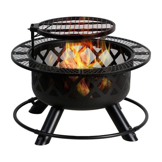 Four Seasons Courtyard Wood Burning Outdoor Fire Pit Backyard Patio Fireplace