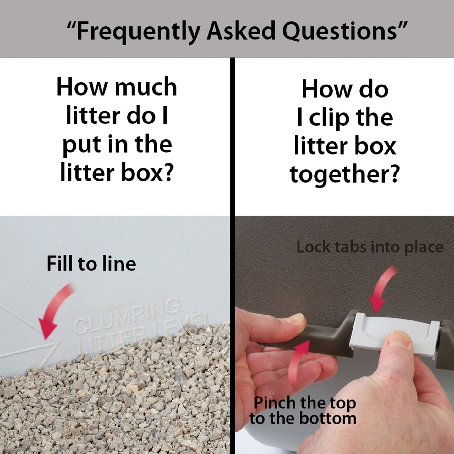 Omega Paw Premium Roll 'N Clean Self Cleaning Litter Box, Large Size, Gray