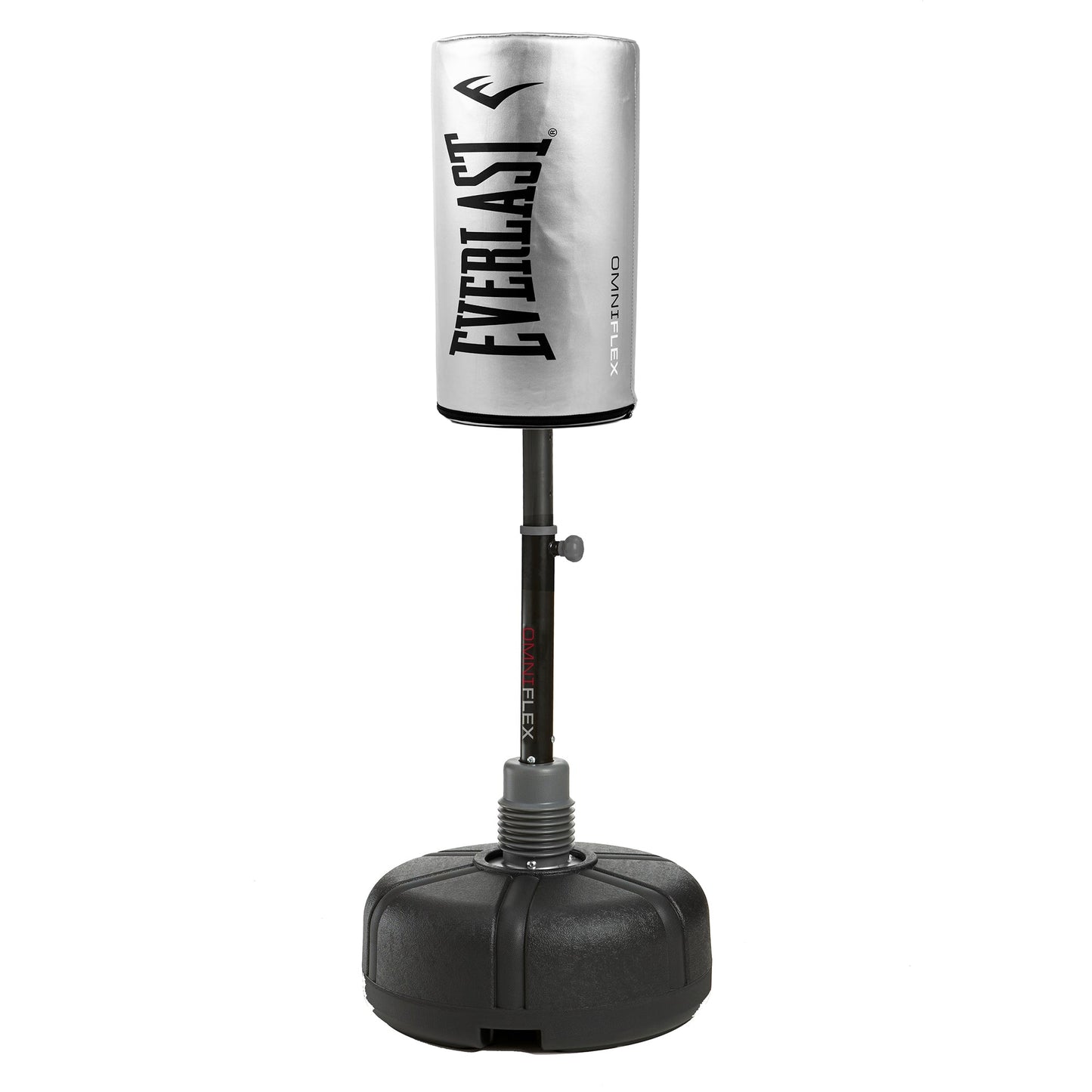 Everlast OmniFlex Adjustable Freestanding Workout Boxing Punching Bag, Silver