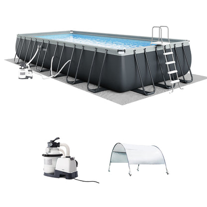 INTEX 26367EH 24' x12' x52" Rectangular Ultra XTR Frame Swimming Pool with Pump