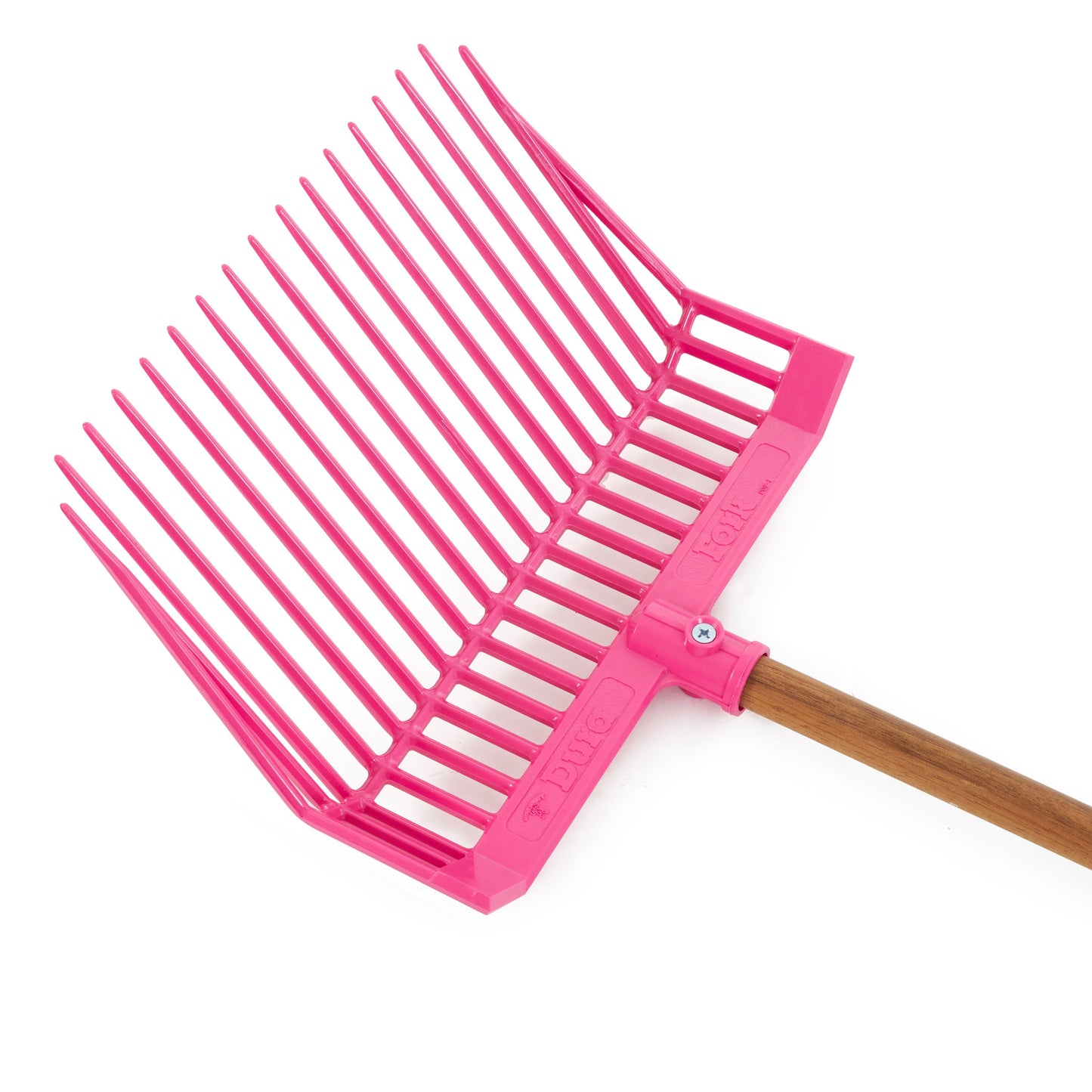 Little Giant DuraFork Plastic Outdoor Lawn and Garden Bedding Fork, Hot Pink