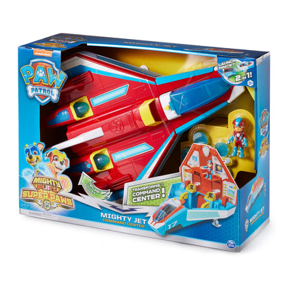Paw Patrol Super Paws 2 in 1 Deluxe Transforming Mighty Pups Jet Command Center
