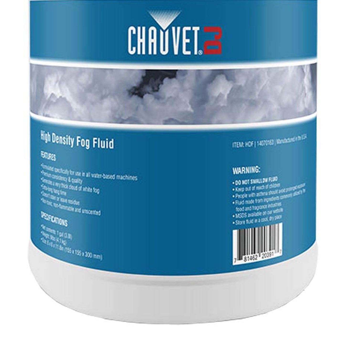 CHAUVET DJ HDF 1 Gallon of High Density Fog/Smoke Juice Fluid Hurricane Machines