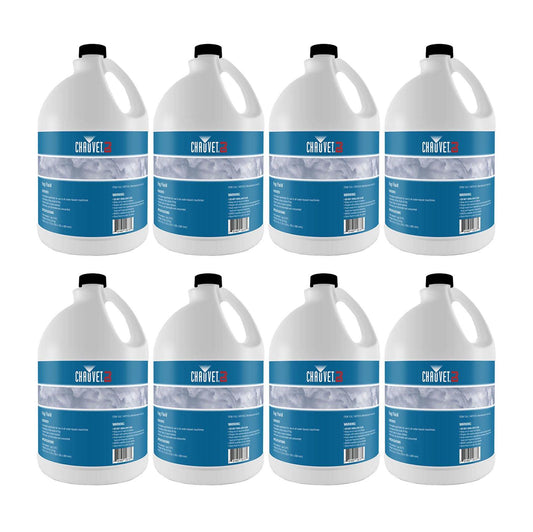 Chauvet DJ 1 Gallon of Fog Smoke Juice Fluid for Fog Machines (8 Pack) | 8 x FJU