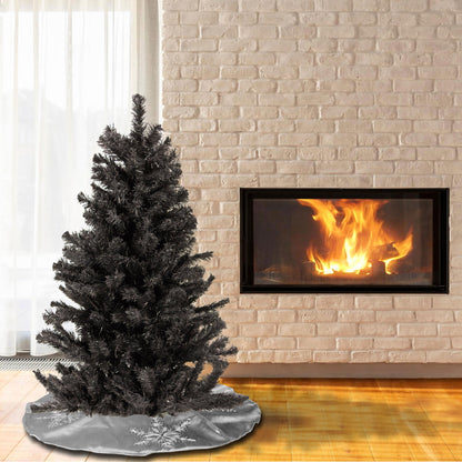 National Tree Company 4 Foot Full Unlit Artificial Christmas Holiday Tree, Black