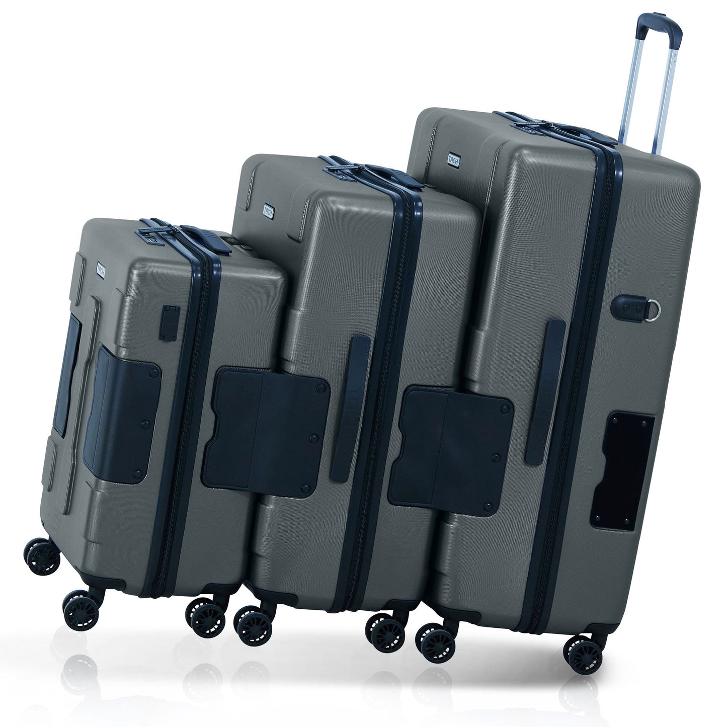 TACH V3.1 Connectable Hardside Luggage Set, 3 Piece Set, Gray