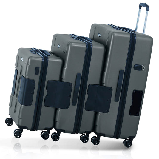 TACH V3.1 Connectable Hardside Luggage Set, 3 Piece Set, Gray