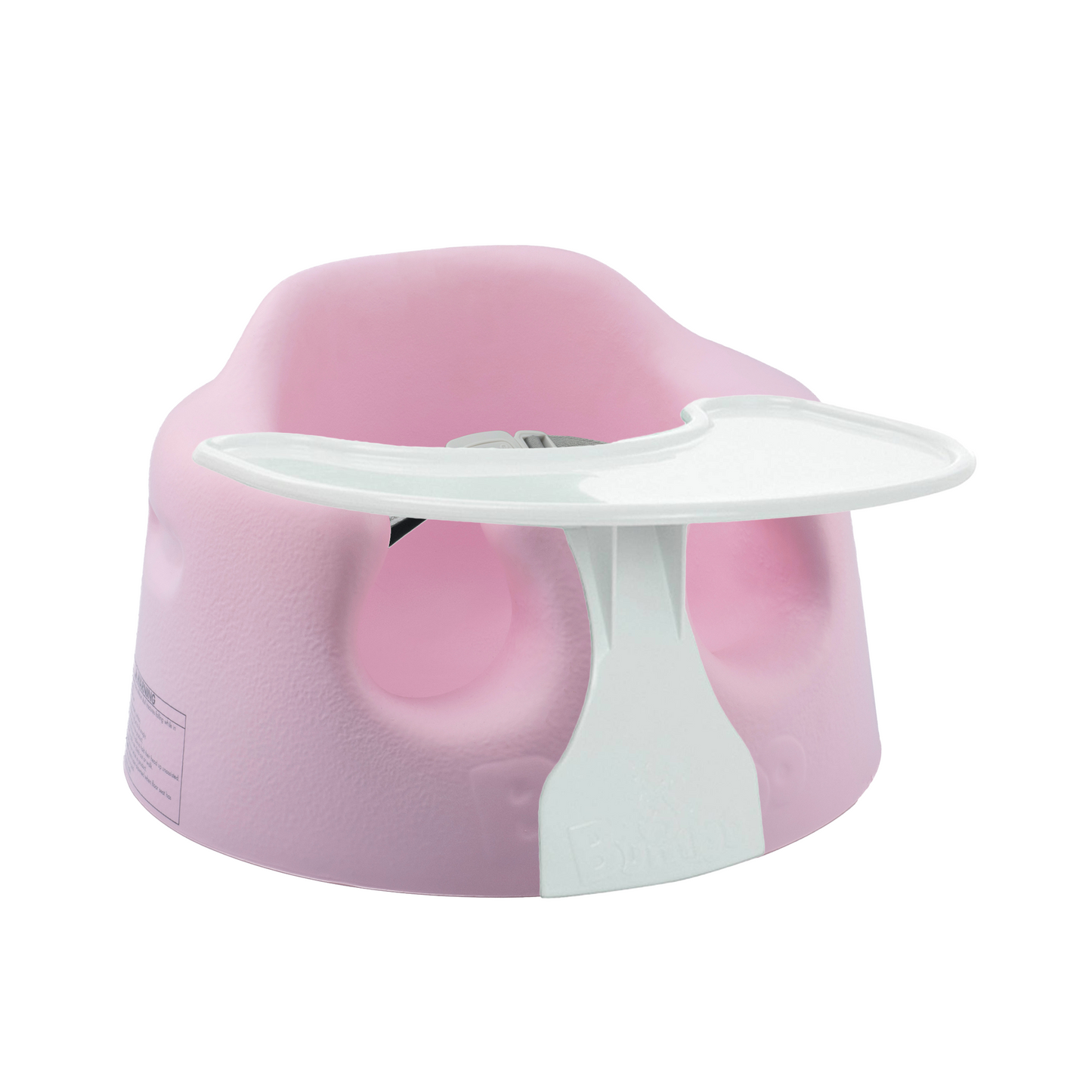 Bumbo Baby Infant Portable Foam Floor Seat with Play Top Tray Attachment, Pink
