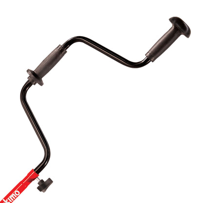 Eskimo HD06 6" Dual Flat Blade Ice Fishing Hand Auger with Blade Protector, Red