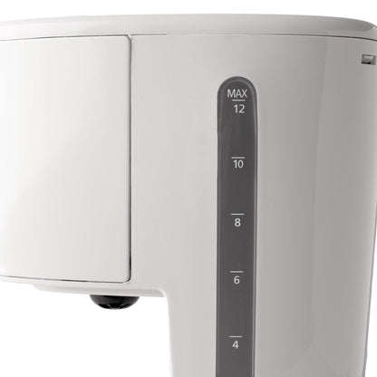 Haden Coffee Machine, 12 Cup Programmable Drip Coffee Maker, Ivory & Chrome