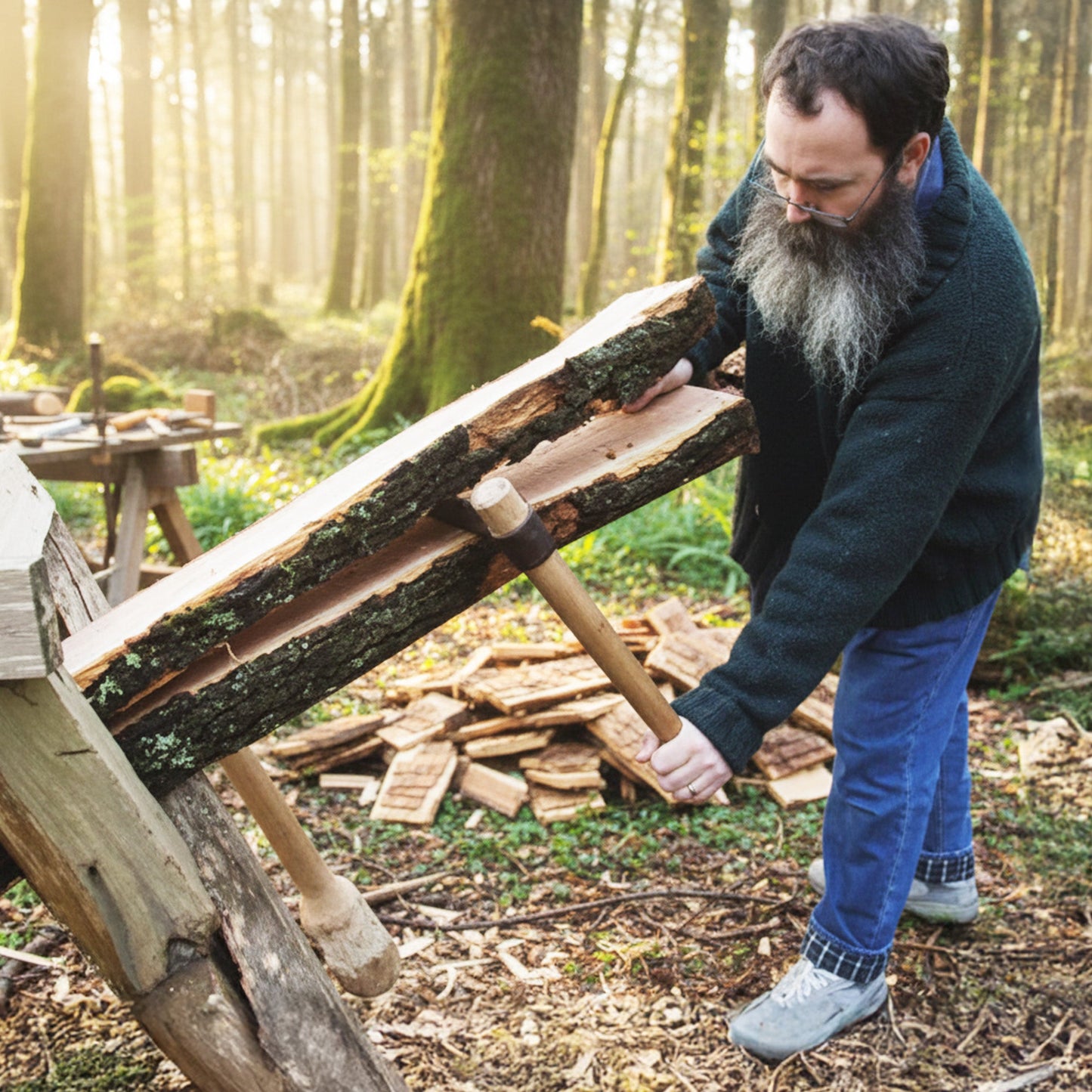 Timber Tuff TMW-62 Shingle Froe Traditional Woodworking Tool for Wood Splitting