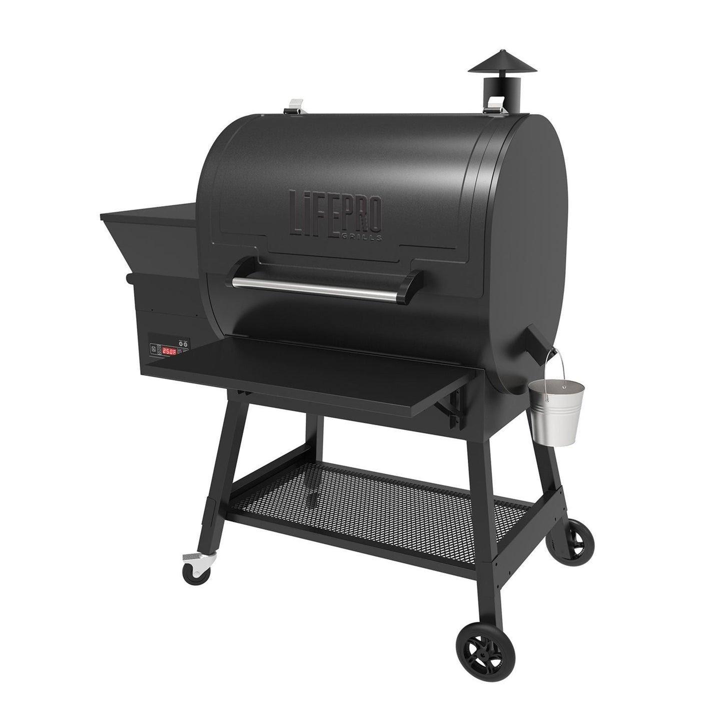 LifePro SCSP1500LP 1500 Square Inch Barrel Precision Wood Pellet Smoker Grill