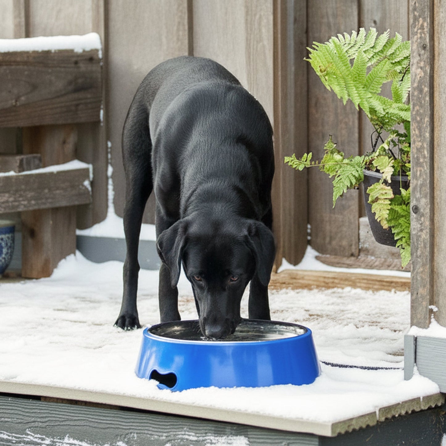 Farm Innovators Signature Series 3QT Heated Pet Bowl with Stainless Steel Insert