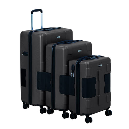 TACH V3.1 Connectable Hardside Luggage Set 3 Piece Set, Black