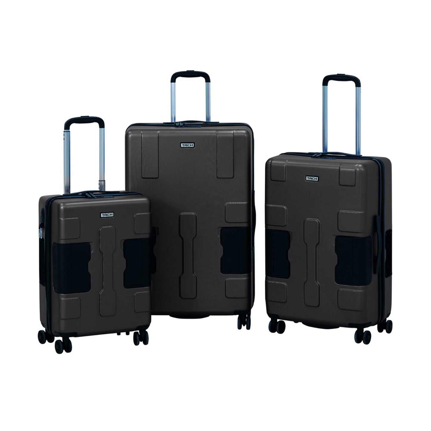 TACH V3.1 Connectable Hardside Luggage Set 3 Piece Set, Black