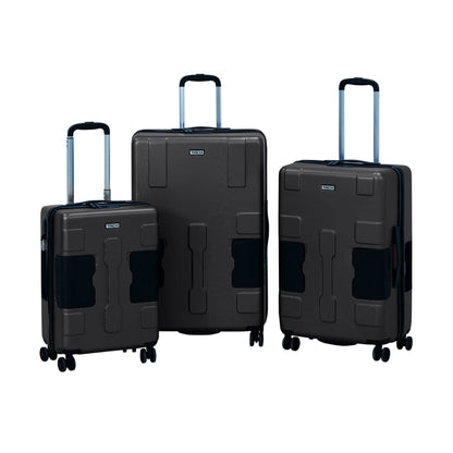 TACH V3.1 Connectable Hardside Luggage Set 3 Piece Set, Black