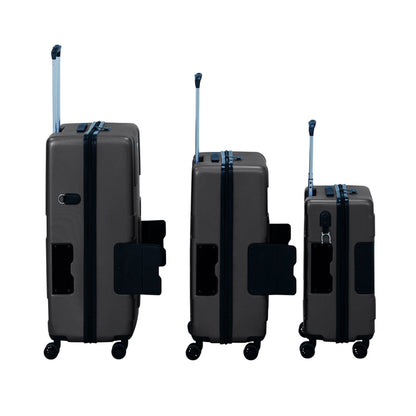 TACH V3.1 Connectable Hardside Luggage Set 3 Piece Set, Black
