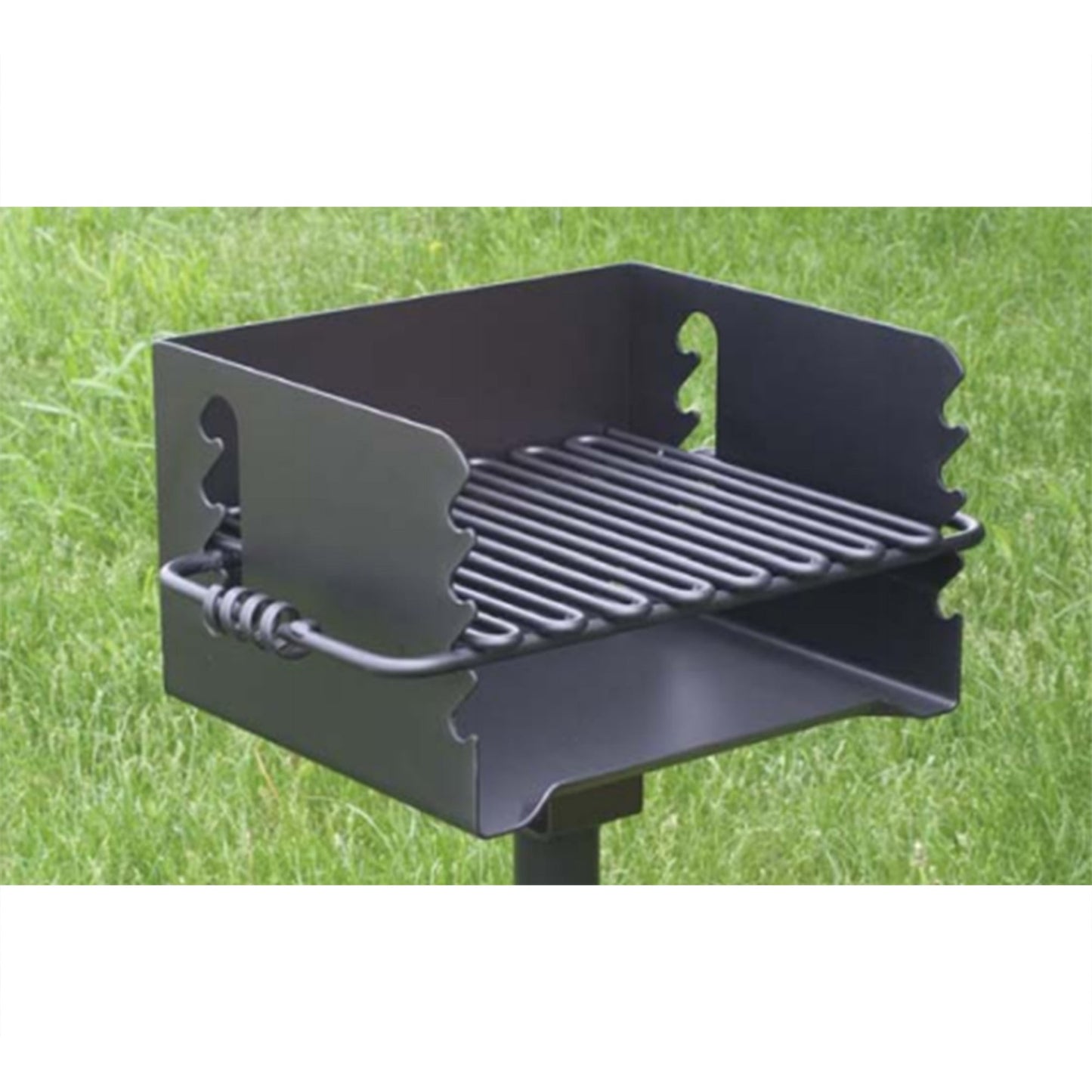 Pilot Rock CBP-135 Park Style Outdoor Camping BBQ Charcoal Grill with Swivel