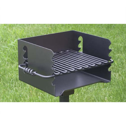 Pilot Rock CBP-135 Park Style Outdoor Camping BBQ Charcoal Grill with Swivel
