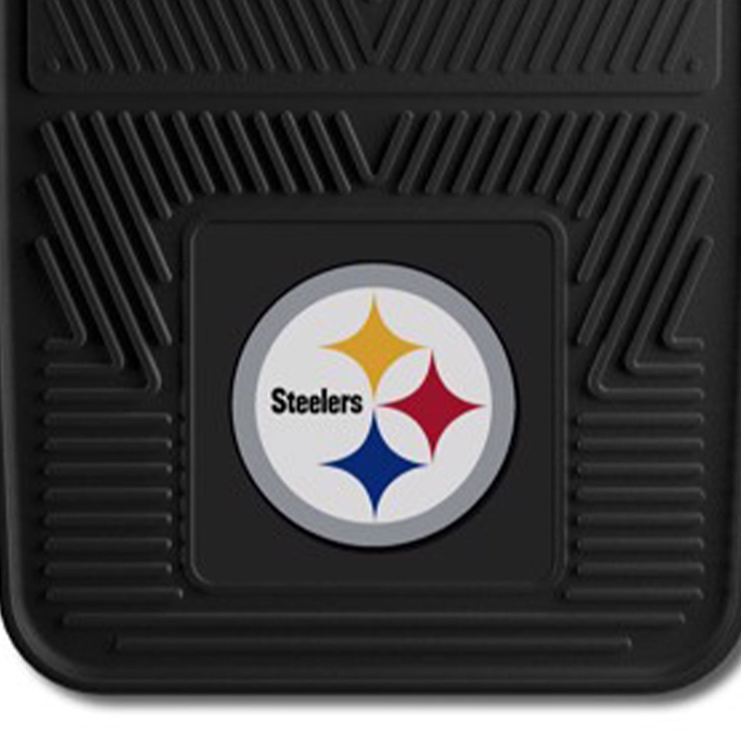 Fanmats 27x17in Vinyl Front Car Floor Mat 2 Piece Set, NFL Pittsburgh Steelers