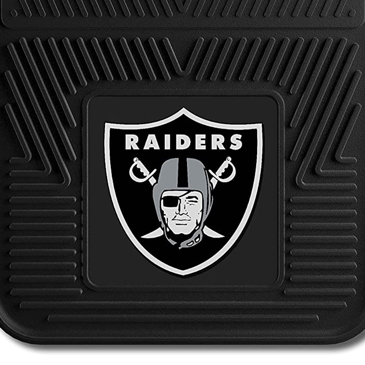 Fanmats 27x17 Inch Vinyl Front Car Floor Mat 2 Piece Set, NFL Las Vegas Raiders
