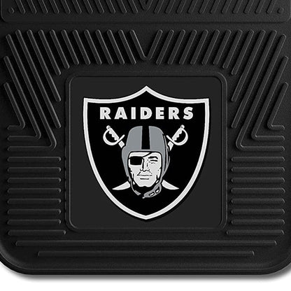 Fanmats 27x17 Inch Vinyl Front Car Floor Mat 2 Piece Set, NFL Las Vegas Raiders