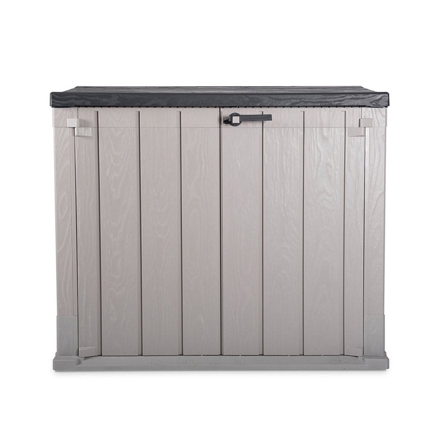 Toomax Stora Way All Weather Outdoor 6' x 3.5' Storage Shed Cabinet, Taupe Gray