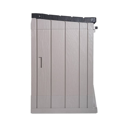 Toomax Stora Way All Weather Outdoor 6' x 3.5' Storage Shed Cabinet, Taupe Gray