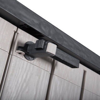 Toomax Stora Way All Weather Outdoor 6' x 3.5' Storage Shed Cabinet, Taupe Gray