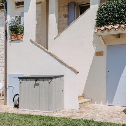 Toomax Stora Way All Weather Outdoor 6' x 3.5' Storage Shed Cabinet, Taupe Gray