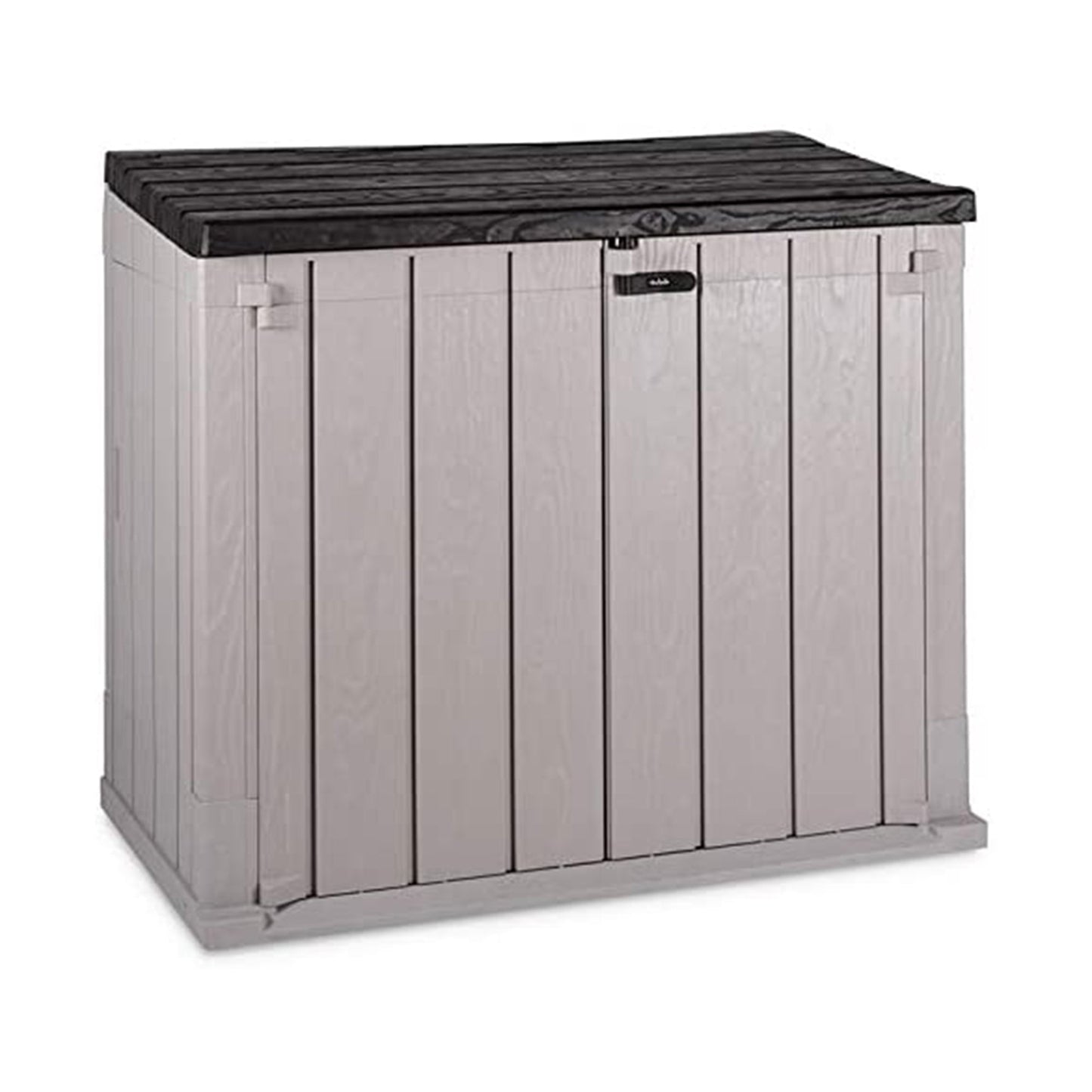 Toomax Stora Way All Weather Outdoor XL 7' x 3.5' Storage Shed Cabinet, Taupe