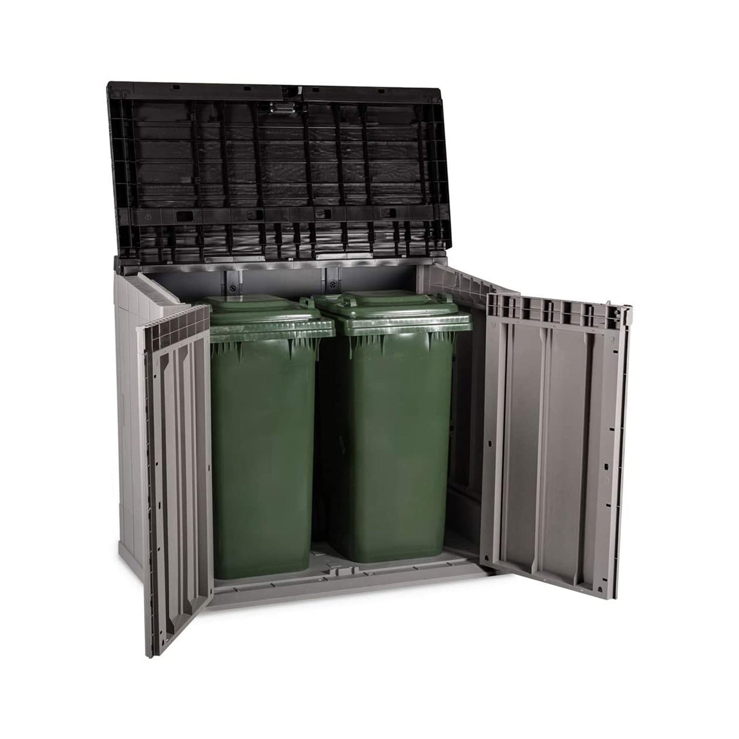 Toomax Stora Way All Weather Outdoor XL 7' x 3.5' Storage Shed Cabinet, Taupe