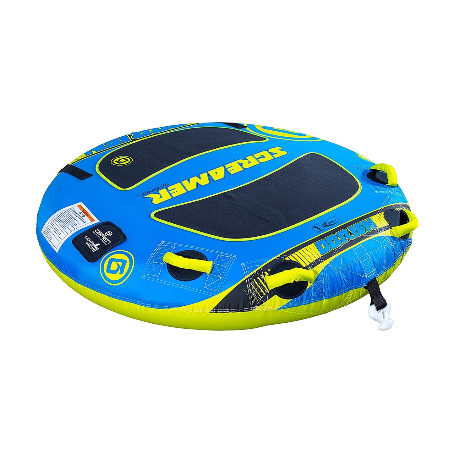 O'Brien Screamer 1 Person Inflatable Towable Boating Water Sports 60 Inch Tube