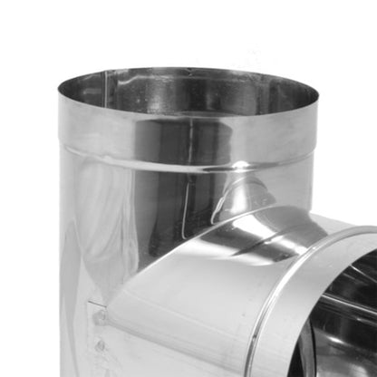 DuraVent DuraBlack Stainless Steel Single Wall Wood Burning Stove Pipe Connector