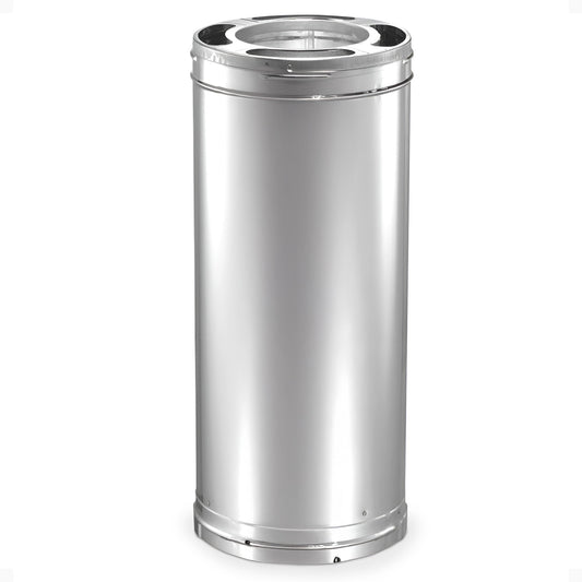 DuraVent DuraPlus 12 x 6 Inch Stainless Steel Triple Wall Stove Pipe, Silver