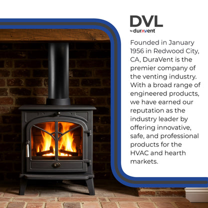 DuraVent DVL 6DVL-68TA 6'' Double Wall Steel Telescoping Chimney Stove Pipe