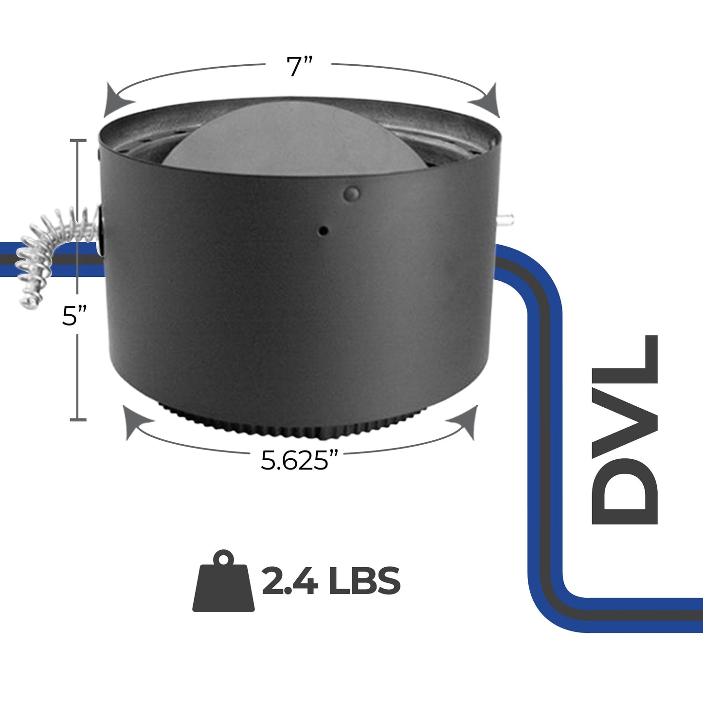 DuraVent DVL 6DVL-ADWD 6 Inch Double Wall Damper Section Stovetop Adapter