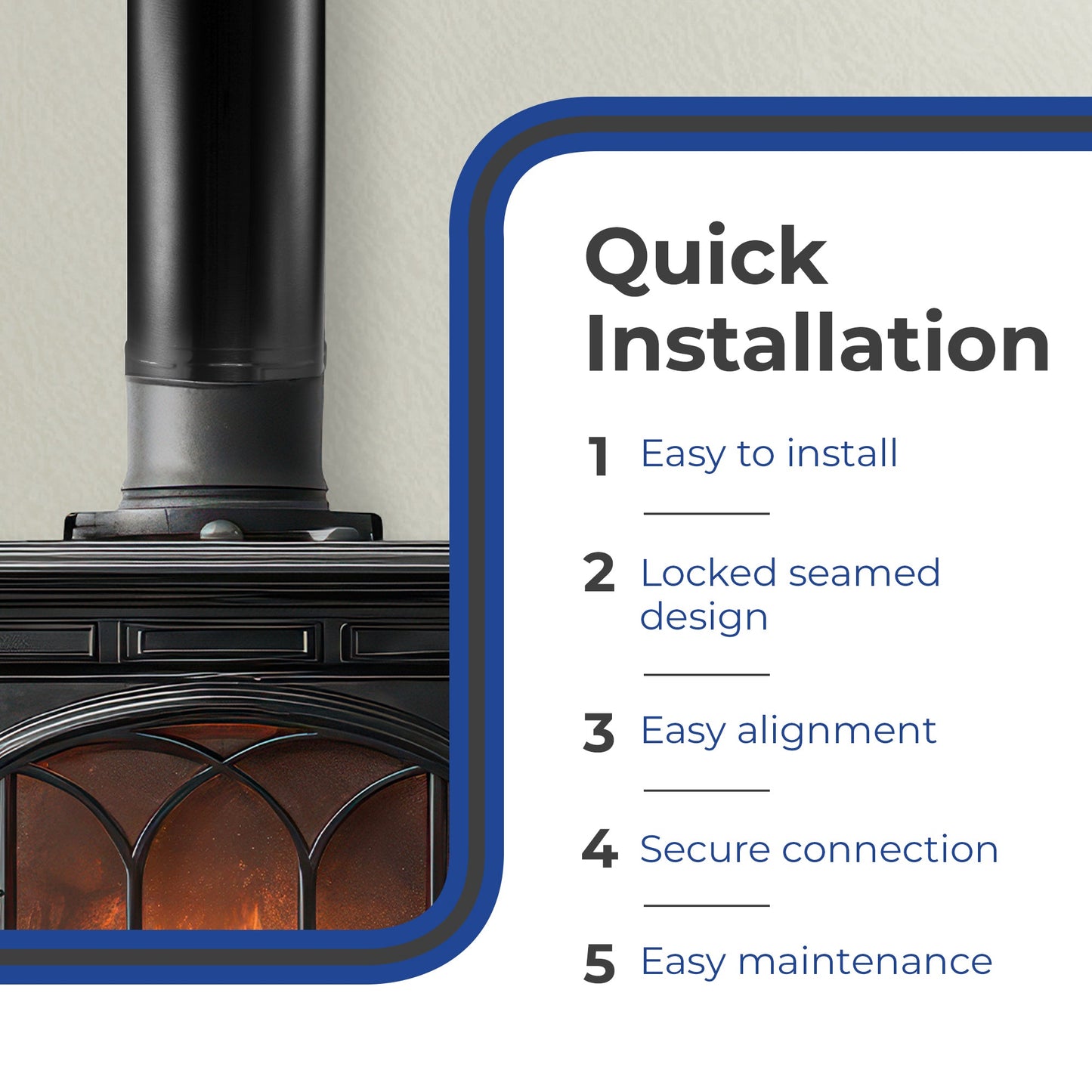 DuraVent DVL Double-Wall Stove Pipe Increaser, 8 to 6 Inches Diameter, Black