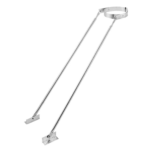 DuraVent DuraPlus 8 inches Extended Roof Bracket Chimney Support Brace, Silver