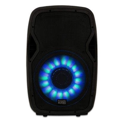 Acoustic Audio by Goldwood 1000W Bluetooth Speaker, PA System w/Flashing LEDs